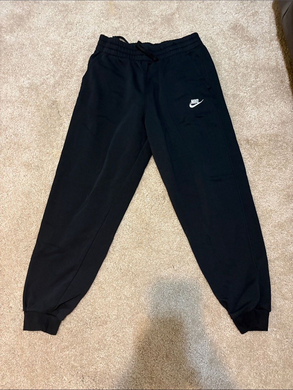 NWOT Nike Black Kids' Jogger Sweatpants with White Swoosh